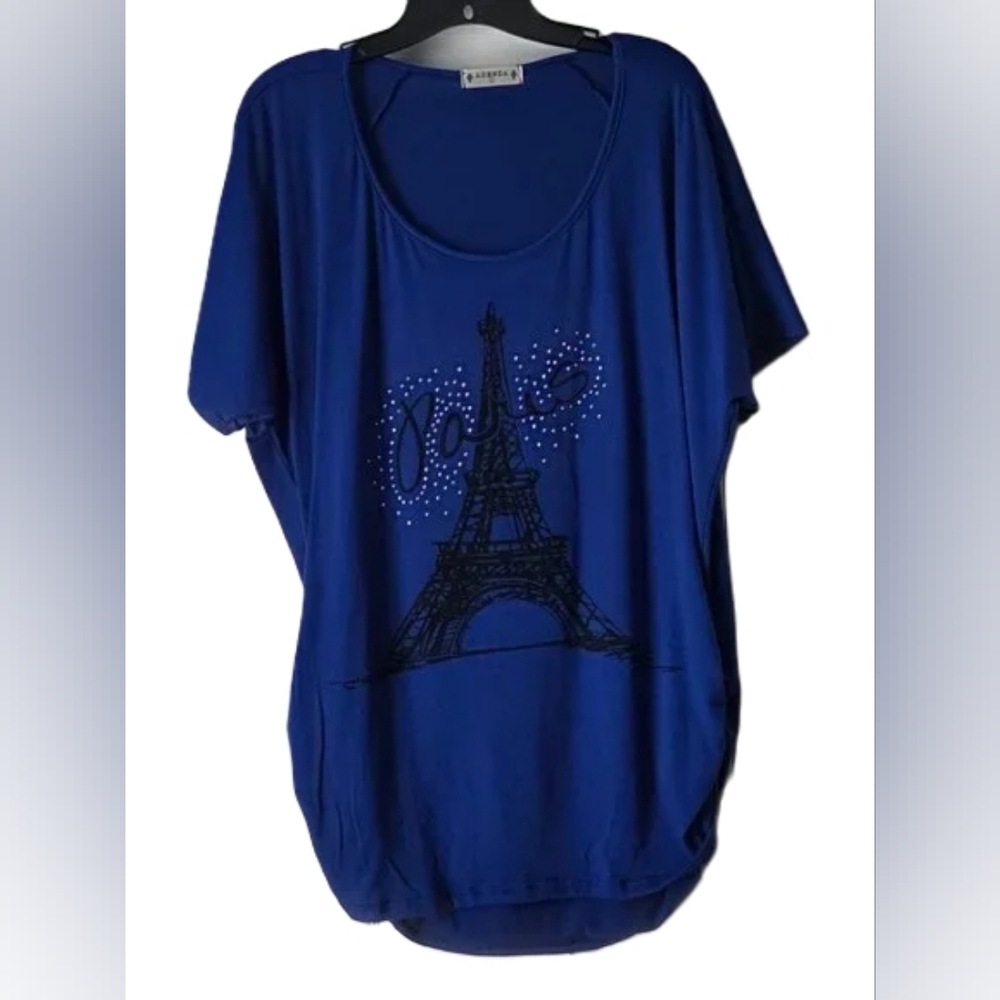 Royal Blue Agenda Ruched Top L